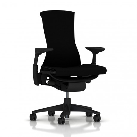 Fauteuil de bureau Embody Herman Miller Graphite / Graphite /Tissu Rhythm Noir