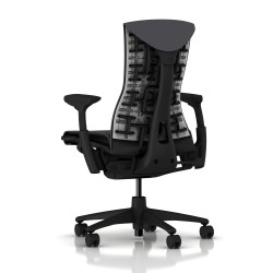 Fauteuil Embody Herman Miller Graphite / Graphite /Tissu Rhythm Charcoal