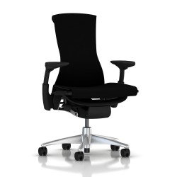 Fauteuil de bureau Embody Herman Miller Titanium / Graphite /Tissu Rhythm Noir