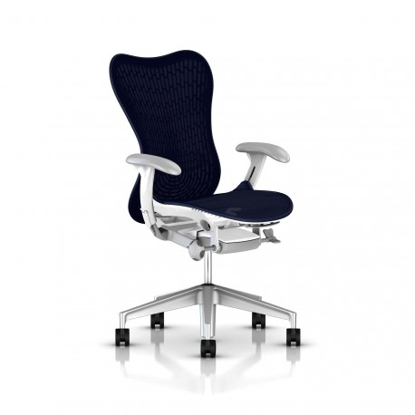 Fauteuil Mirra 2 Herman Miller H-Alloy Studio White / Butterfly Twilight