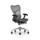 Fauteuil Mirra 2 Herman Miller Alu Semi Poli Graphite / Triflex Slate Grey