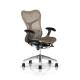 Fauteuil Mirra 2 Herman Miller Alu Semi Poli Graphite / Triflex Cappuccino