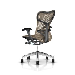 Fauteuil Mirra 2 Herman Miller Alu Semi Poli Graphite / Triflex Cappuccino