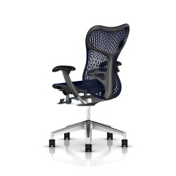 Fauteuil Mirra 2 Herman Miller Alu Semi Poli Graphite / Triflex Twilight