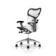 Fauteuil Mirra 2 Herman Miller Alu Semi Poli Graphite / Triflex Studio White