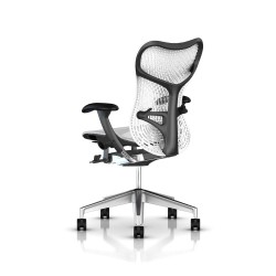 Fauteuil Mirra 2 Herman Miller Alu Semi Poli Graphite / Triflex Studio White