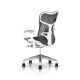 Fauteuil de bureau Mirra 2 Herman Miller Alu Semi Poli - White / Triflex Graphite