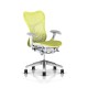 Fauteuil Mirra 2 Herman Miller Alu Semi Poli - White / Triflex Lime Green