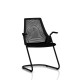 Chaise visiteur Sayl Side Chair Herman Miller Noir / Dossier Suspension Noir / Assise Tissu Havana