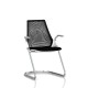 Sayl Side Chair Herman Miller Chrome / Dossier Suspension Noir / Assise Tissu Havana