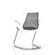 Chaise visiteur Sayl Side Chair Herman Miller Chrome / Dossier Suspension Slate Grey / Assise Tissu Krabi