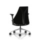 Fauteuil de bureau Sayl Herman Miller Alu Poli-Noir / Dossier Et Assise Tissu Noir Havana