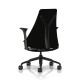 Fauteuil de bureau Sayl Herman Miller Noir / Dossier Haut Et Assise Tissu Noir Havana