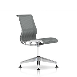 Siege Setu Herman Miller H-Alloy / Patins / Structure Studio White / Lyris Alpine