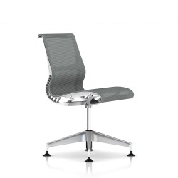 Siège Setu Herman Miller H-Alloy / Patins / Structure Studio White / Lyris Alpine