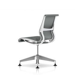 Siège Setu Herman Miller H-Alloy / Patins / Structure Studio White / Lyris Alpine