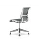 Siège Setu Herman Miller alu Semi Poli / Structure Studio White / Lyris Alpine