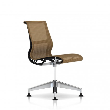 Siège Setu Herman Miller Alu Semi Poli / Structure Graphite / Lyris Mango