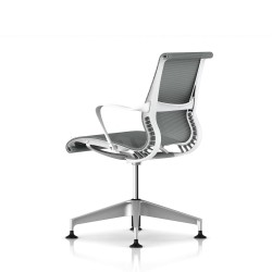 Fauteuil Setu Herman Miller H-Alloy / Structure Studio White / Lyris Alpine