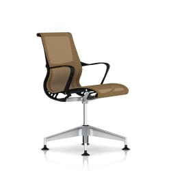 Fauteuil Setu Herman Miller H-Alloy / Structure Graphite / Lyris Mango