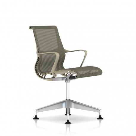 Chaise de réunion Setu Herman Miller H-Alloy / Structure Chino / Lyris Chino