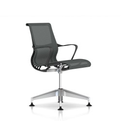 Fauteuil Setu Herman Miller H-Alloy / Structure Slate Grey / Lyris Slate Grey