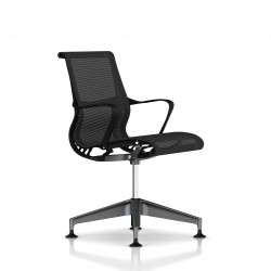 Chaise de réunion Setu Herman Miller Graphite / Structure Graphite / Lyris Graphite