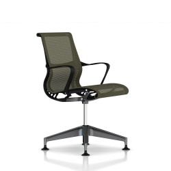 Fauteuil Setu Herman Miller Graphite / Structure Graphite / Lyris Rattan