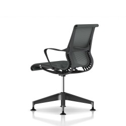 Fauteuil Setu Herman Miller Graphite / Structure Slate Grey / Lyris Slate Grey