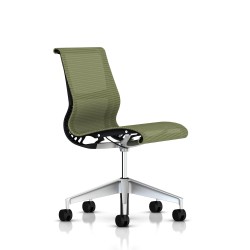 Chaise de réunion Herman Miller H-Alloy / Structure Graphite / Lyris Chartreuse