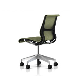 Chaise de réunion Herman Miller H-Alloy / Structure Graphite / Lyris Chartreuse