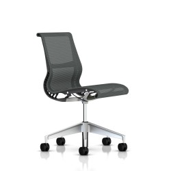 Chaise de réunion Setu Herman Miller H-Alloy / Structure Slate Grey / Lyris Slate Grey