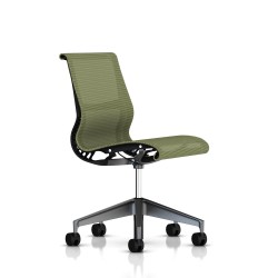 Chaise de réunion Setu Herman Miller Graphite / Structure Graphite / Lyris Chartreuse