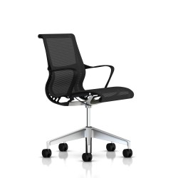 Fauteuil Setu Herman Miller H-Alloy / Structure Graphite / Lyris Graphite