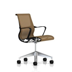 Fauteuil Setu Herman Miller H-Alloy / Structure Graphite / Lyris Mango