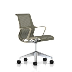 Chaise de réunion Setu Herman Miller H-Alloy / Structure Chino / Lyris Chino