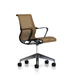 Fauteuil Setu Herman Miller Graphite / Structure Graphite / Lyris Mango