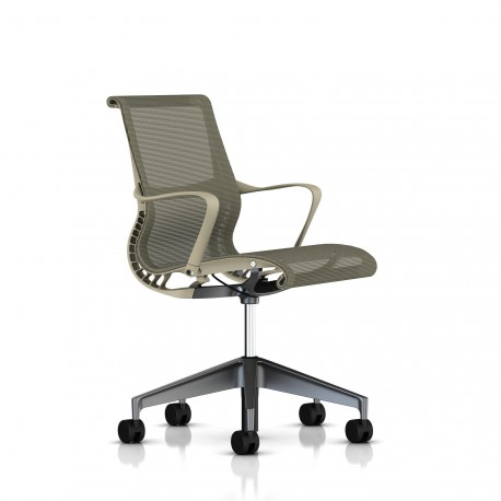 Chaise de réunion Setu Herman Miller Graphite / Structure Chino / Lyris Chino