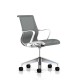 Chaise de réunion Setu Herman Miller alu Semi Poli / Structure Studio White / Lyris Alpine