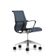 Chaise de réunion Setu Herman Miller Alu Semi Poli / Structure Graphite / Lyris Berry Blue