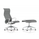 Fauteuil Setu Lounge + Ottoman Herman Miller H-Alloy / Structure Studio White / Lyris Alpine
