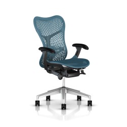 Fauteuil de bureau Mirra 2 Herman Miller H-Alloy Graphite / Triflex Dark Turquoise