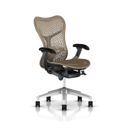 Fauteuil Mirra 2 Herman Miller H-Alloy Graphite / Triflex Cappuccino