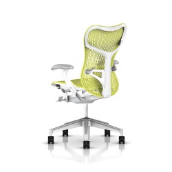 Fauteuil Mirra 2 Herman Miller H-Alloy Studio White / Triflex Lime Green