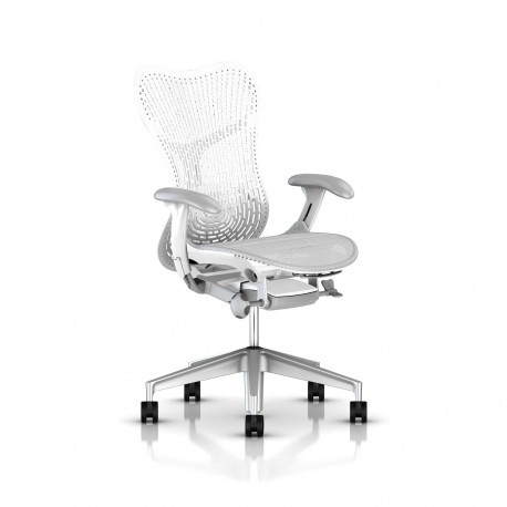 Fauteuil Mirra 2 Herman Miller H-Alloy Studio White / Triflex Studio White