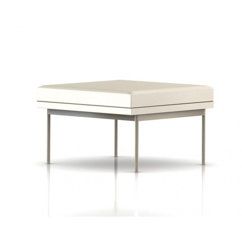 Pouf Tuxedo Ottoman Herman Miller 1 place structure satin chrome