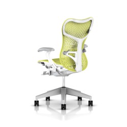 Fauteuil Mirra 2 Herman Miller Fog Studio White / Triflex Lime Green