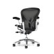 Siège de bureau Aeron 2 Herman Miller Alu Poli / Graphite / Dual Posture Fit