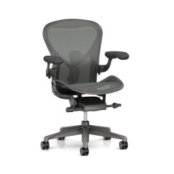 Fauteuil Aeron 2 Remastered - Herman Miller Satin Carbon / Satin Carbon / Posture Fit / Carbon