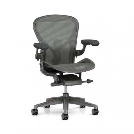 Fauteuil Aeron 2 Remastered - Herman Miller Satin Carbon / Satin Carbon / Posture Fit / Carbon